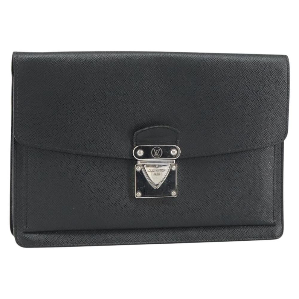 Louis Vuitton Taiga Belair Clutch Bag Ardoise Black